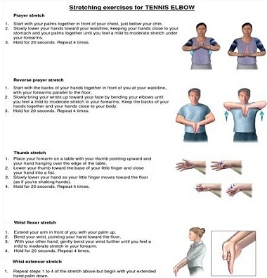 Tennis Elbow Stretching Examples